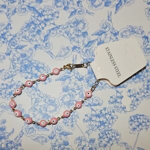 🧿 Blush Charm Evil Eye Bracelet